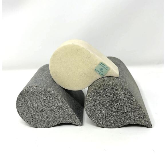 ONLY 3 PartyLite Stone Puzzle Stepped Tealight Candle Holders P7982 Set of 3 - Picture 4 of 5